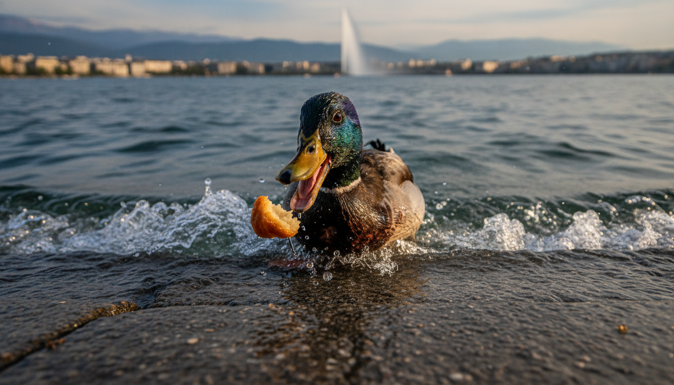 Croissant Perdu sur le Léman : Ma Dignité à l'Eau